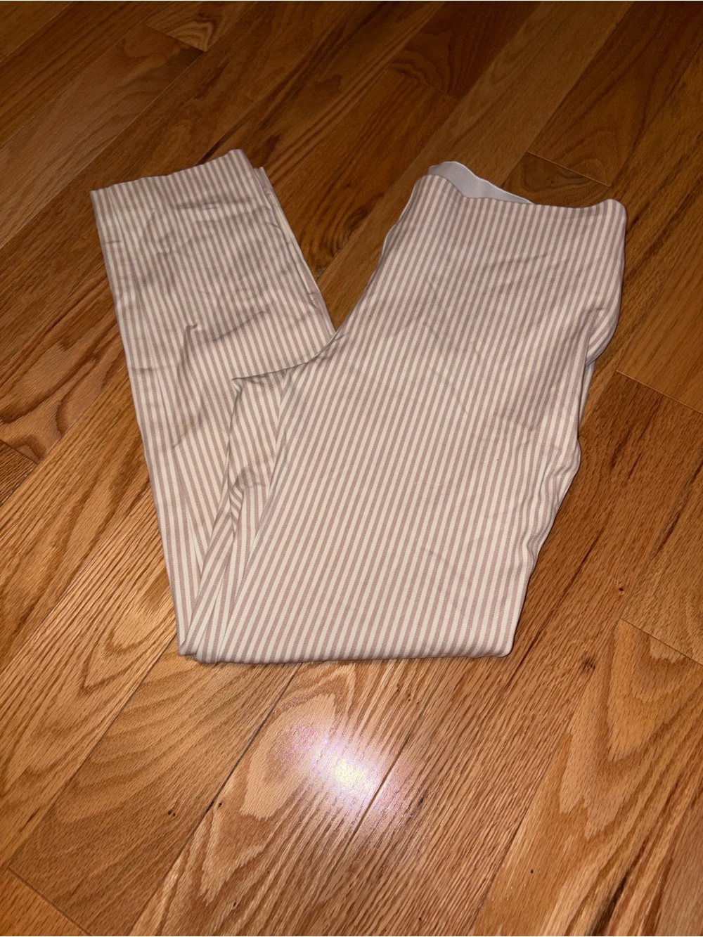 a new day Cream and White Striped Chinos